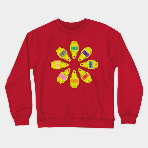 Flower's Crests Crewneck Sweatshirt by ManuLuce